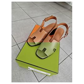 Hermès-Sandales-Camel