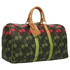 Louis Vuitton-LOUIS VUITTON Monogram Cherry Keepall 45 Boston Bag M95011 LV Auth BD1558AM-Monogram