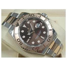 Rolex-ROLEX YACHT-MASTER 40 SS x Everose Gold combination Chocolate Dial 126621 Mens-Silvery