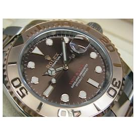 Rolex-ROLEX YACHT-MASTER 40 SS x Everose Gold combination Chocolate Dial 126621 Mens-Silvery