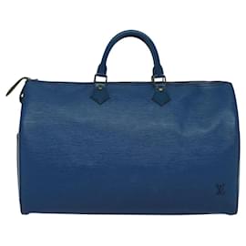 Louis Vuitton-LOUIS VUITTON Epi Keepall 45 Boston Bag Blue M42975 LV Auth KD471-Blue