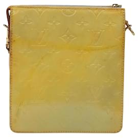 Louis Vuitton-LOUIS VUITTON Monogram Vernis Motto Accessory Pouch Gris M91030 LV Auth 116046-Gris
