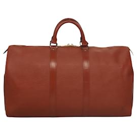 Louis Vuitton-LOUIS VUITTON Epi Keepall 50 Boston Bag Brown M42968 LV Auth bs24054-Brown