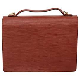 Louis Vuitton-LOUIS VUITTON Epi Monceau 28 Hand Bag Brown M52123 LV Auth ep8444-Brown