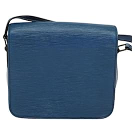 Louis Vuitton-LOUIS VUITTON Epi Cartouchiere MM Shoulder Bag Blue M52245 LV Auth MX305-Blue