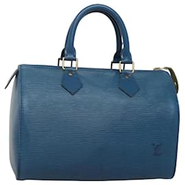 Louis Vuitton-LOUIS VUITTON Epi Speedy 25 Hand Bag Toledo Blue M43015 LV Auth bs24368-Blue