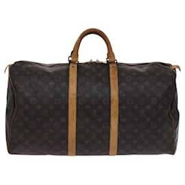 Louis Vuitton-LOUIS VUITTON Monogram Keepall 55 Boston Bag M41424 LV Auth BD1144-Monogram