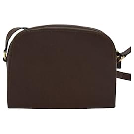 Céline-CELINE Shoulder Bag Leather Brown Gold Auth KD269-Brown,Golden