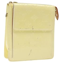 Louis Vuitton-LOUIS VUITTON Monogram Vernis Motto Accessory Pouch Perle M91339 LV Auth ep8572-Other