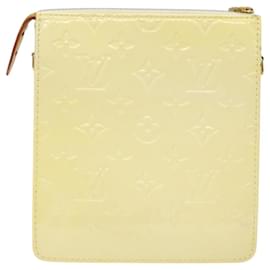 Louis Vuitton-LOUIS VUITTON Monogram Vernis Motto Accessory Pouch Perle M91339 LV Auth ep8572-Other