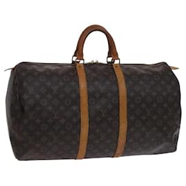 Louis Vuitton-LOUIS VUITTON Monogram Keepall 55 Boston Bag M41424 LV Auth ki5574-Monogram