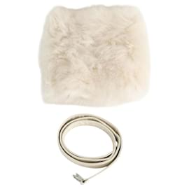 Yves Salomon-Fur scarf-White