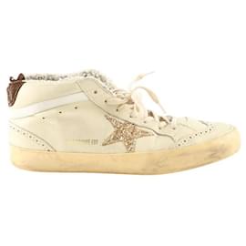 Golden Goose-Leather sneakers-White