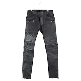 Balmain-Leather pants-Black