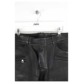 Balmain-Leather pants-Black