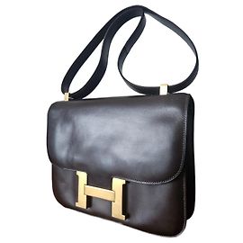 Hermès BORSA HERMES CONSTANCE 23 CM VINTAGE Marrone scuro