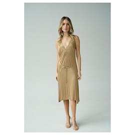 Gucci-2005 Gucci 2005 resort Body-con Gold Dress-Golden