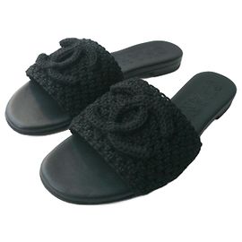 CHANEL Coco Beach Mules black Summer Collection 2024 NEW 40 Black