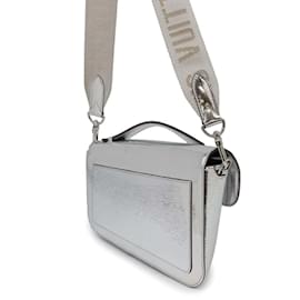 Louis Vuitton-Louis Vuitton Leather Handbag Monceau Distorted-Silvery