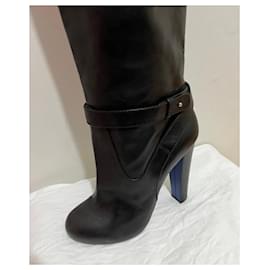 Aquazzura-Bottes noires à talons Aquazzuro jusqu'aux genoux-Noir