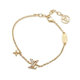 Louis Vuitton-Louis Vuitton Iconic Rhinestone Charm Bracelet-Golden