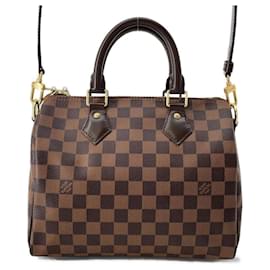 Louis Vuitton-Louis Vuitton Damier Ebene Speedy Bandouliere 25 Handbag-Red