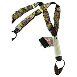 Gucci-Authentic Gucci Tom Ford Silk Horsebit Suspenders-Yellow