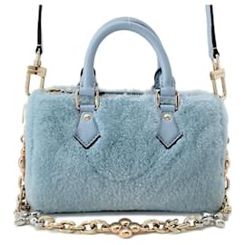 Louis Vuitton-Louis Vuitton Nano Speedy Handbag-Light blue