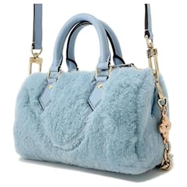 Louis Vuitton-Louis Vuitton Nano Speedy Handbag-Light blue
