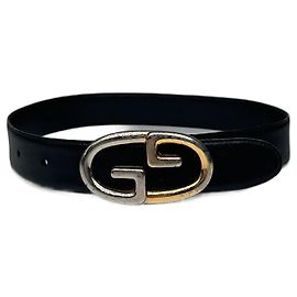 Vintage Gucci Ledergürtel schwarz Schwarz