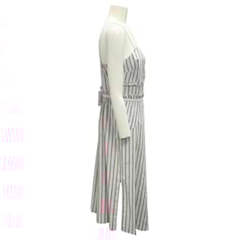 Autre Marque-Derek Lam 10 Crosby Poppy / Coquelicot Striped Sleeveless Midi Dress-Multiple colors