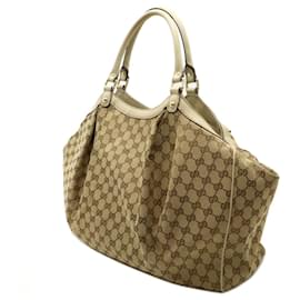 Gucci-Gucci GG Canvas Sukey Tote Bag-Brown,Beige