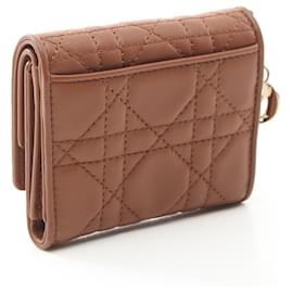 Dior-Dior Lady Dior Lotus Leather Wallet Brown-Brown