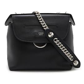 Fendi-Fendi Leather Backpack 2WAY Black-Black