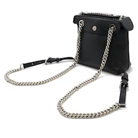 Fendi-Fendi Leather Backpack 2WAY Black-Black