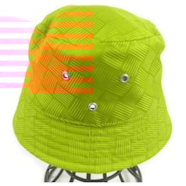 Bottega Veneta-Bottega Veneta Intrecciato Print Bucket Hat-Orange
