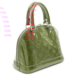 Louis Vuitton-Louis Vuitton Alma BB Monogram Vernis Handbag-Red