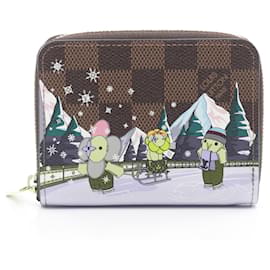 Louis Vuitton-Louis Vuitton Zippy Coin Purse Damier-Brown