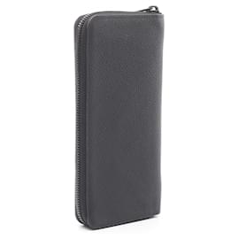 Louis Vuitton-Louis Vuitton Leather Zippy Wallet Black-Black