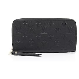 Louis Vuitton-Louis Vuitton Zippy Wallet Monogram Noir Leather-Black