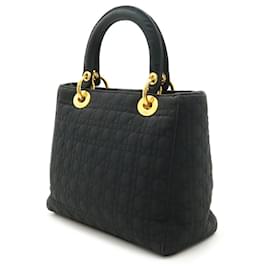 Dior-Dior Lady Dior Cannage Nylon Handbag Black-Black