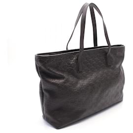 Gucci-Gucci Leather Guccissima Tote Bag-Black