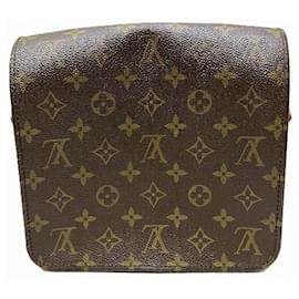 Louis Vuitton-Louis Vuitton Monogram Cartouchiere Shoulder Bag-Brown