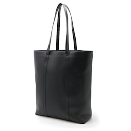 Céline-Celine Leather Museum Tote Bag Black-Black
