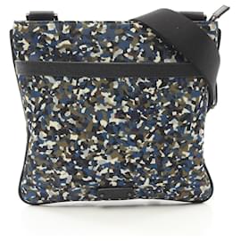 Fendi-Fendi Nylon Leather Shoulder Bag-Black