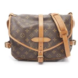 Louis Vuitton-Louis Vuitton Monogram PVC Leather Saumur 30 Bag-Brown