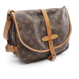 Louis Vuitton-Louis Vuitton Monogram PVC Leather Saumur 30 Bag-Brown