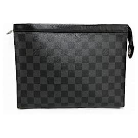 Louis Vuitton-Louis Vuitton Damier Graphite Pochette Voyage MM Clutch-Black
