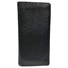 Louis Vuitton-Louis Vuitton Taiga Portefeuille Brazza Wallet-Black