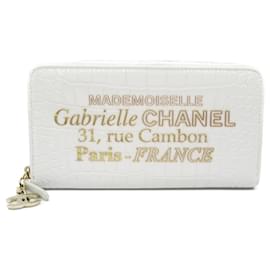 Chanel-Chanel Gabrielle Round Wallet Leather-White